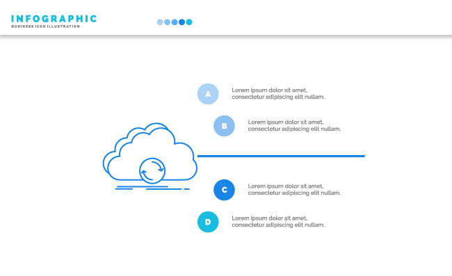 云同步数据演示文稿信息图表矢量