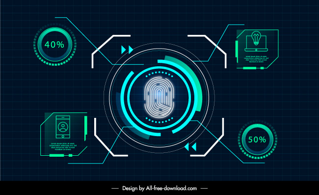 指纹识别科技元素现代
