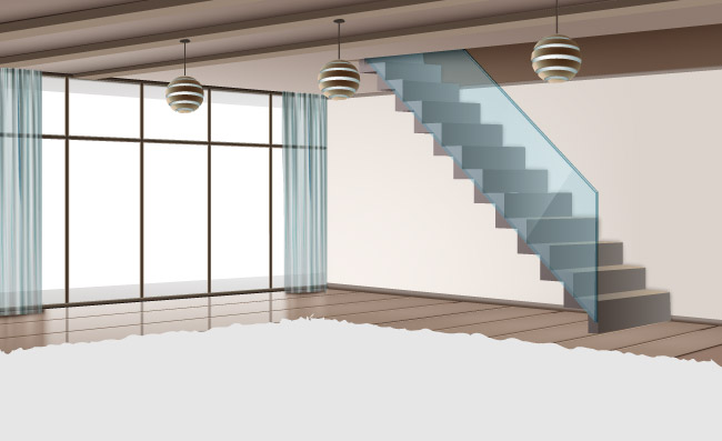 现代室内装饰与楼梯极简主义风格插图