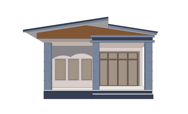 房子图标简单现代平面素描