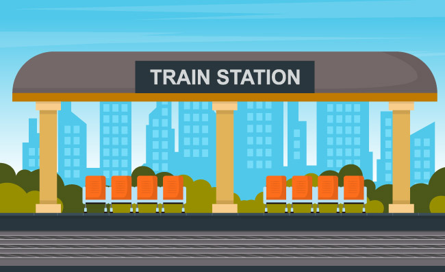 公共交通通地铁火车站平面插图